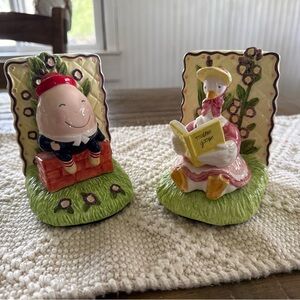 Otagiri Hand-Painted Humpty Dumpty & Mother Goose Bookend Set - 2